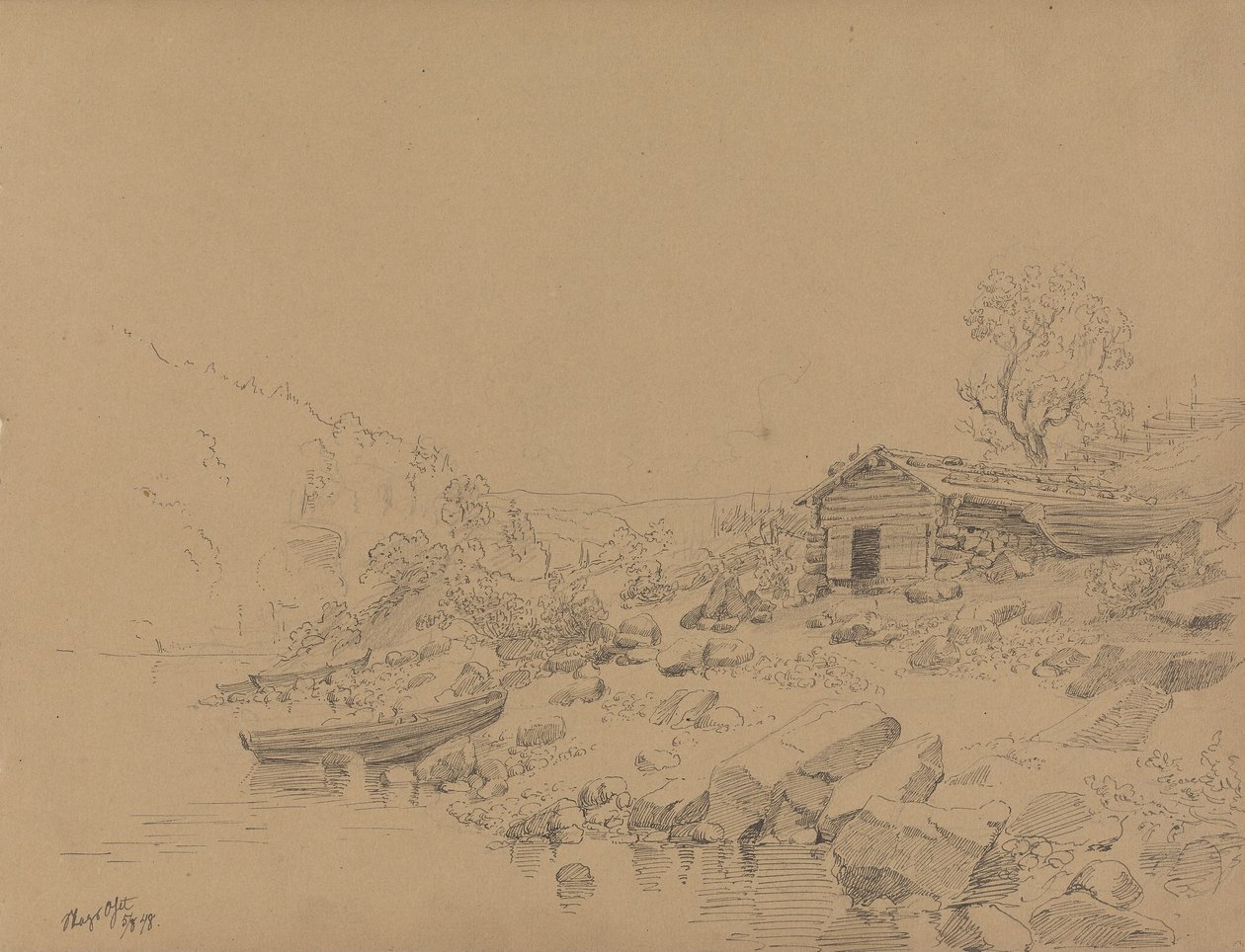 Plážová část, Magooset od Adolph Tidemand