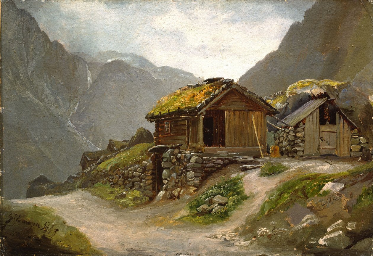 Pohled z Gudvangenu od Adolph Tidemand