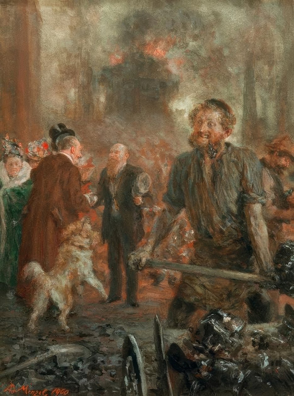 Návštěva válcovny železa od Adolph Menzel