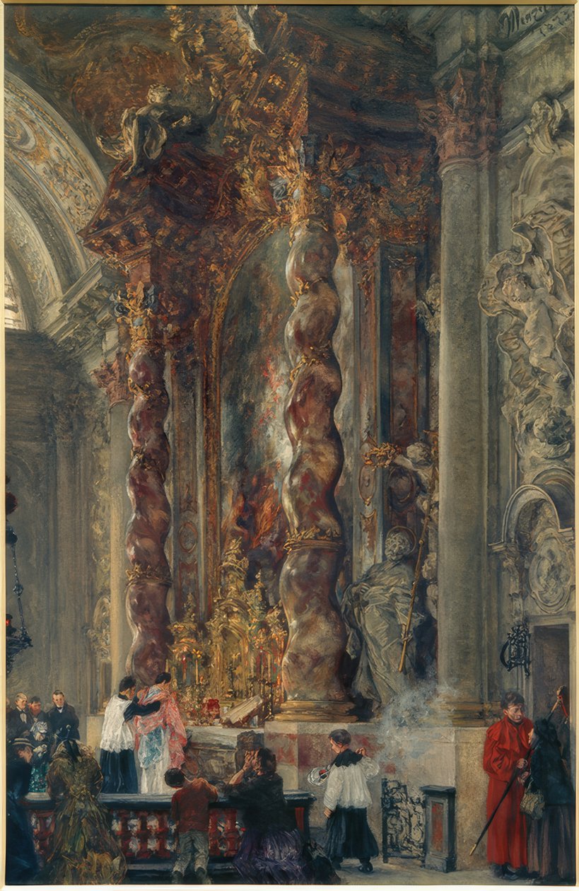 Hlavní oltář ženského kolegiátního kostela v Mnichově od Adolph Menzel