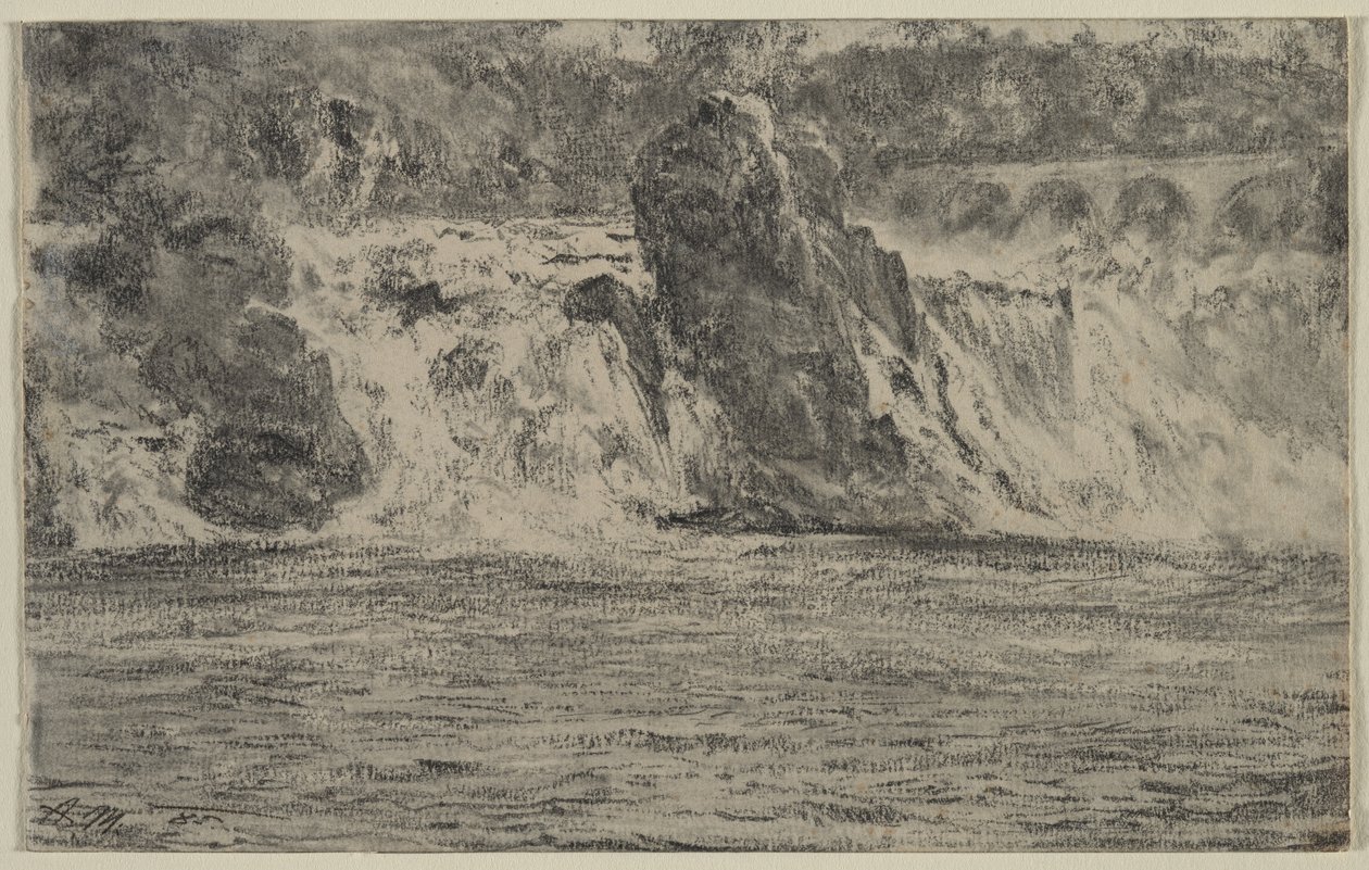 Rýnské vodopády v Schaffhausenu od Adolph Menzel