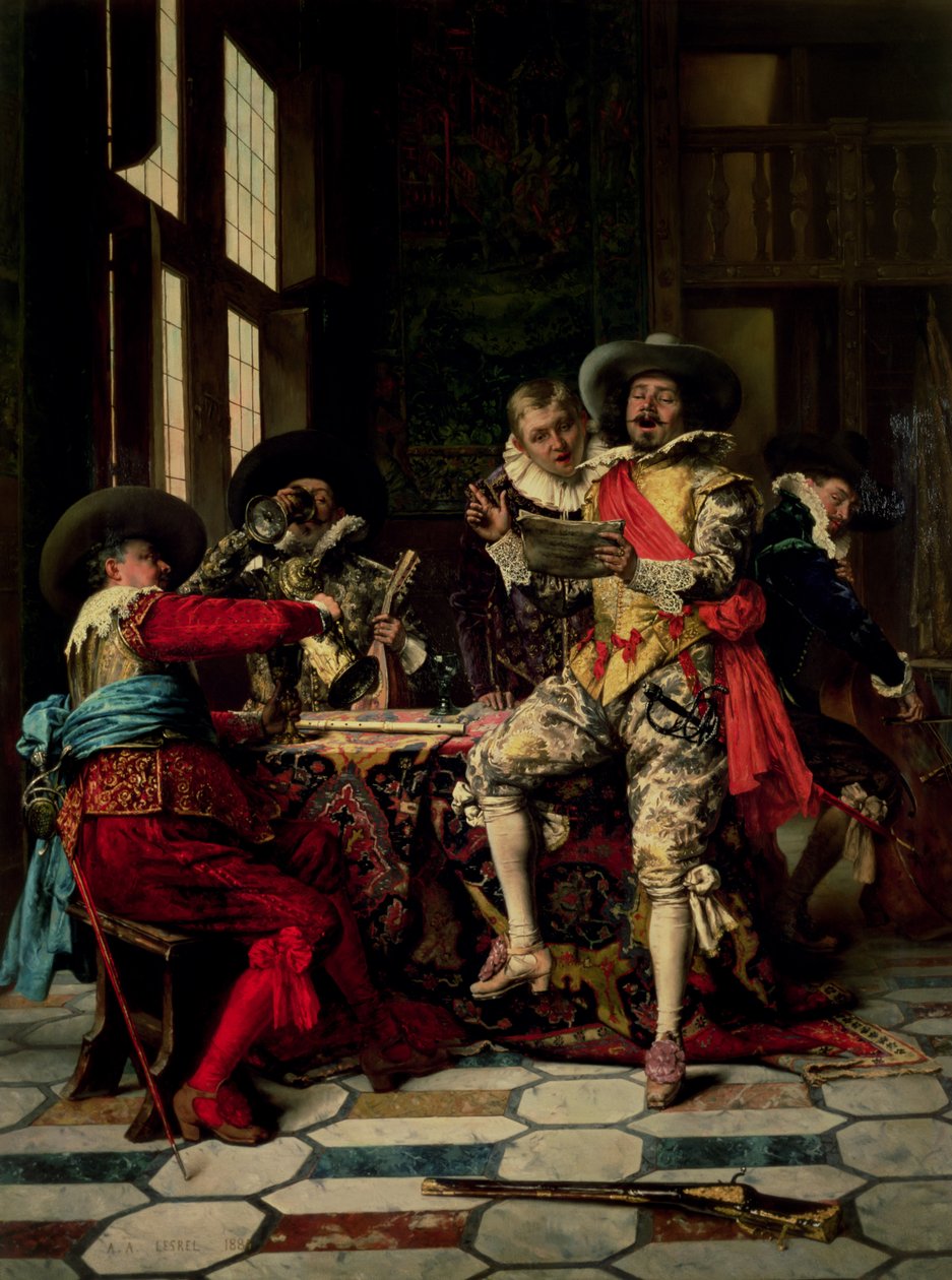 Zpěváci od Adolphe Alexandre Lesrel