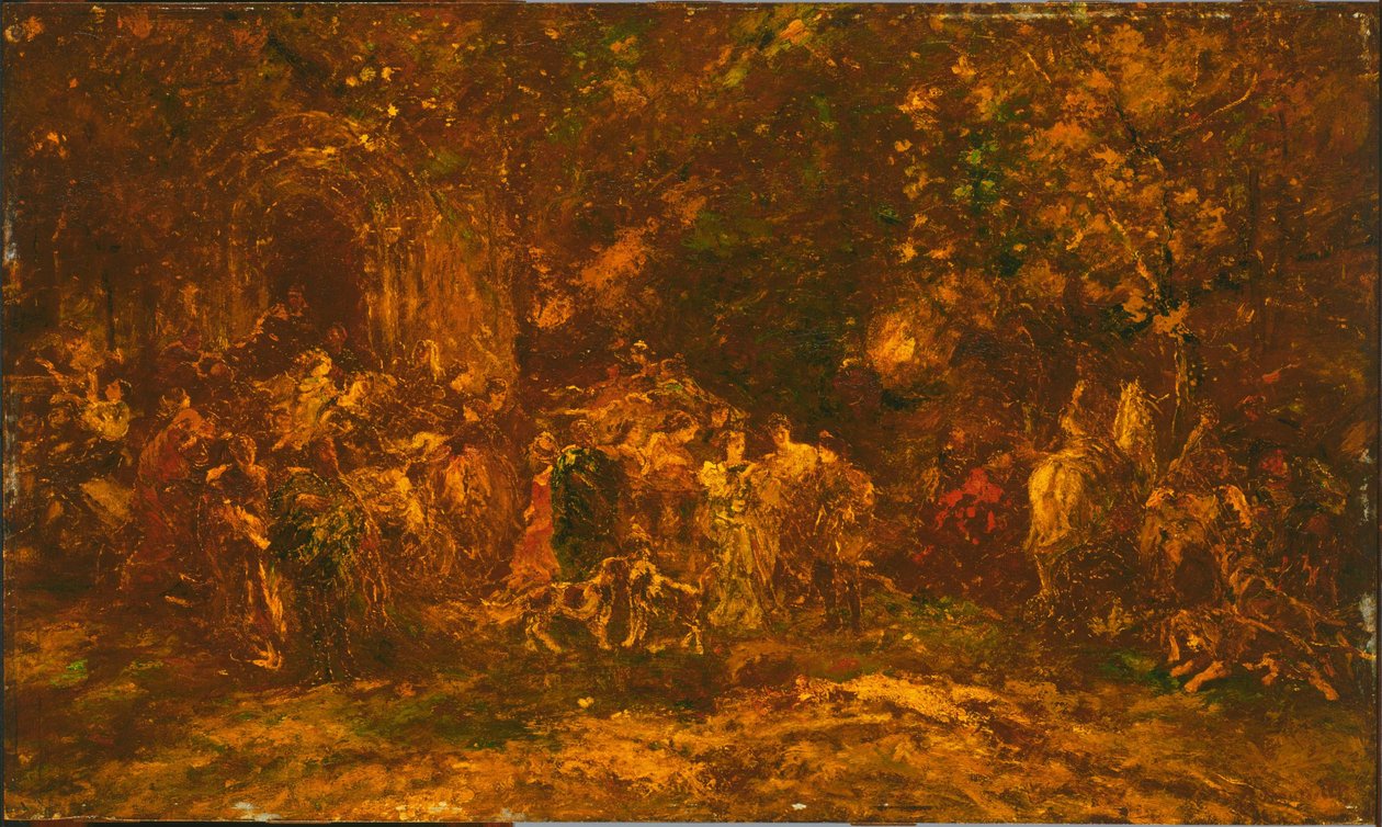 Woodland Worship od Adolphe Joseph Thomas Monticelli