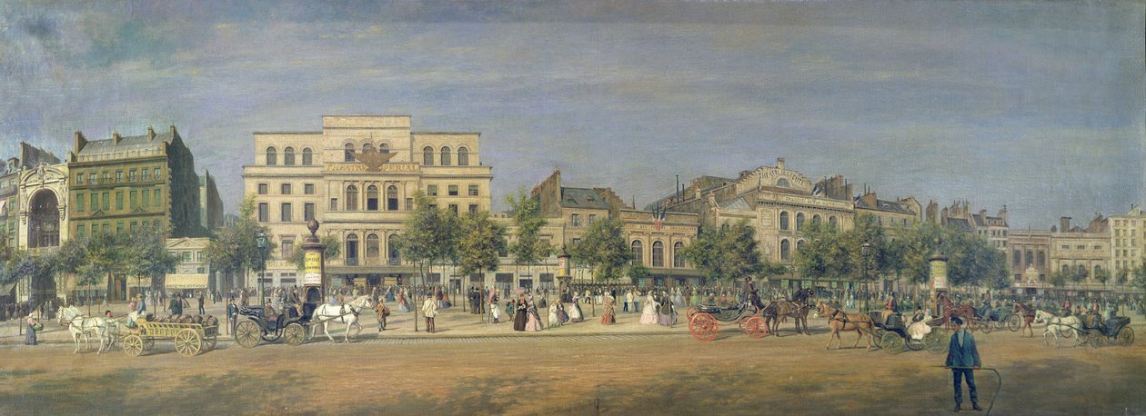 Panorama Le Boulevard du Temple a jeho několika divadel, c.1860 od Adolphe Martial Potemont