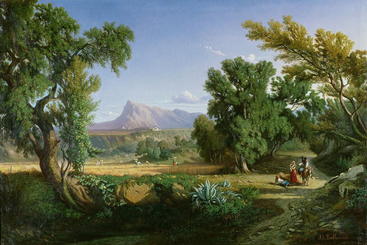 Předměstí Valdemusa, Mallorca, 1847 od Adolphe Paul Emile Balfourier