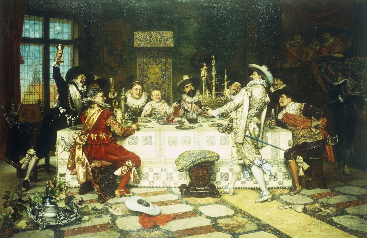 Oslava princových narozenin od Adolphe Alexandre Lesrel
