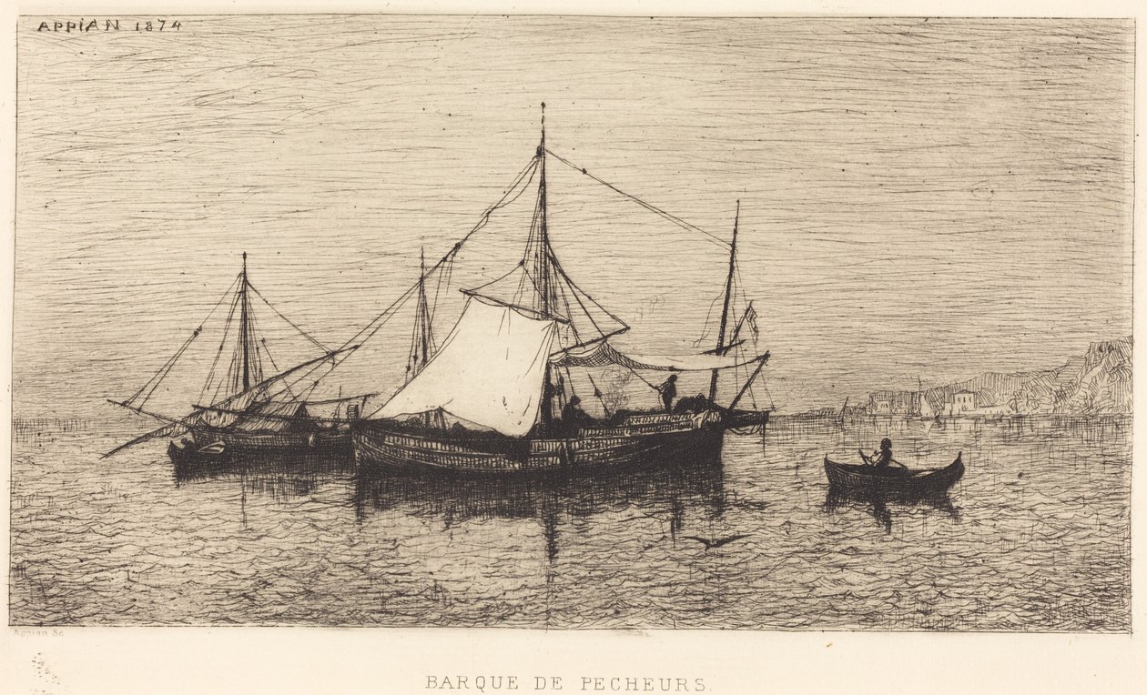 Rybářský člun od Adolphe Appian