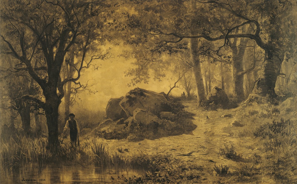 Rybník na okraji lesa od Adolphe Appian