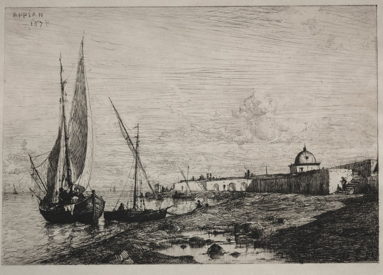 Přístav v San Remu, 1878. od Adolphe Appian