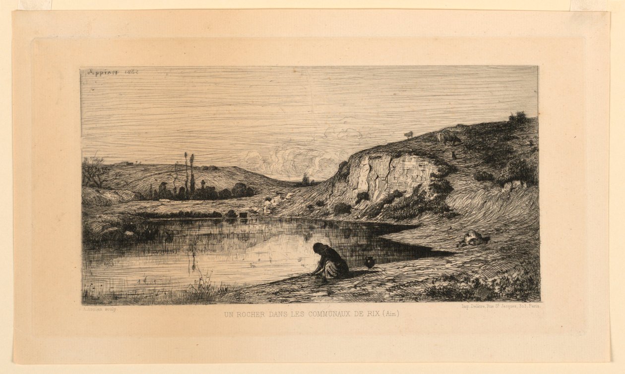 Rock in the Communes of Rix (Ain) od Adolphe Appian