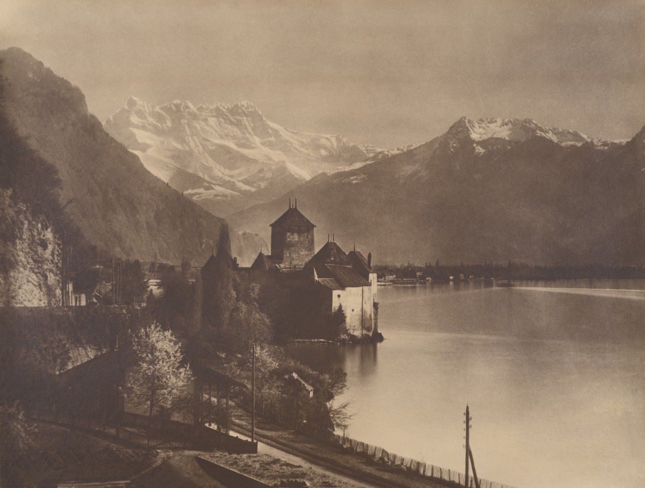 Hrad Chillon od Adolphe Braun