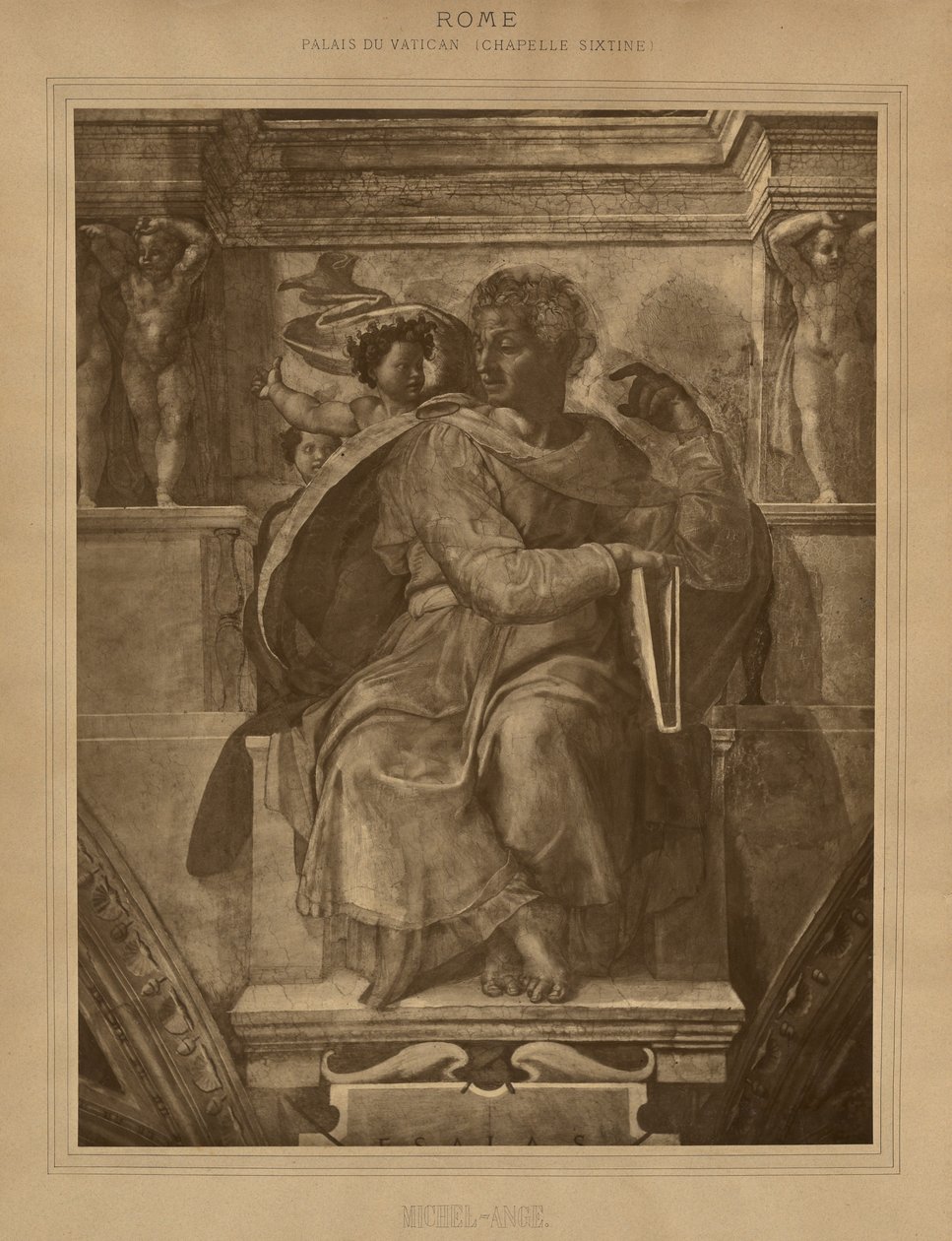 Řím – Vatikánský palác – Sixtinská kaple, Michelangelo od Adolphe Braun