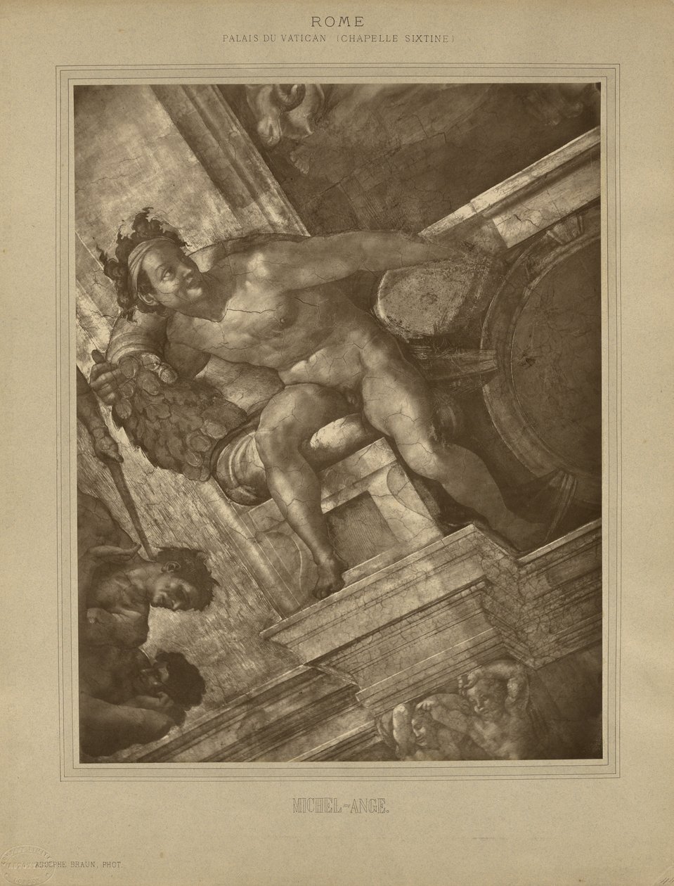 Řím - Vatikánský palác, Sixtinská kaple, Michelangelo od Adolphe Braun