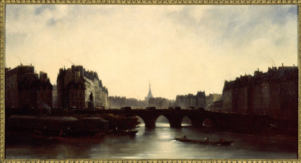 Pont-Neuf a ostrov Ile de la Cité od Adolphe Couvelet