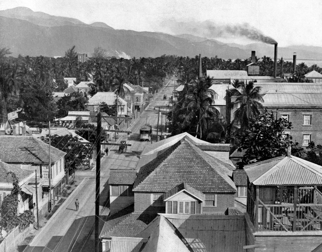 Harbour Street east, Kingston, Jamajka, c1905. od Adolphe Duperly and Son