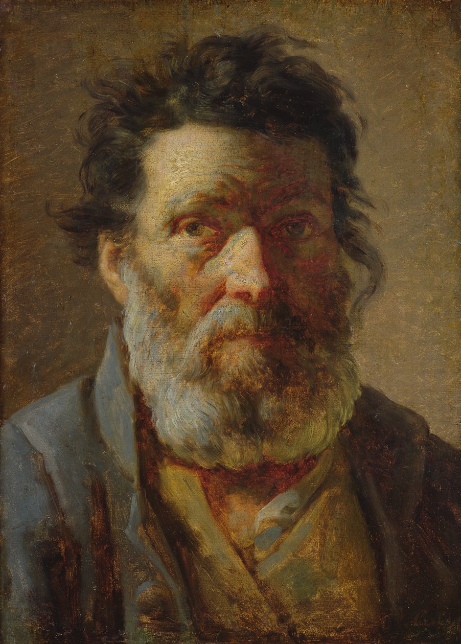 Hlava starého muže od Adolphe Felix Cals