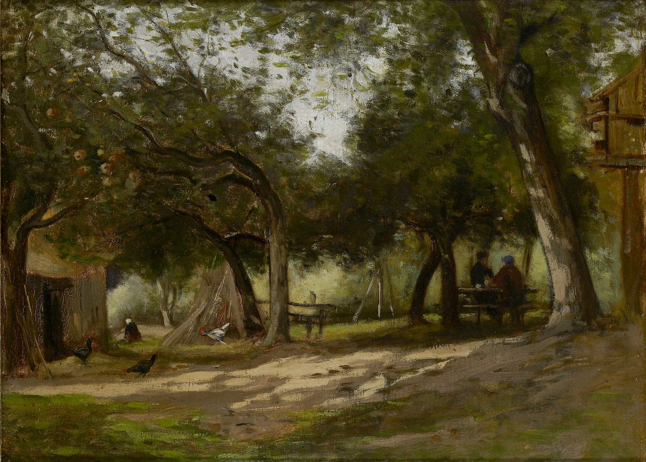 Krajina s hospodářským dvorem, 1830-1880 od Adolphe Felix Cals