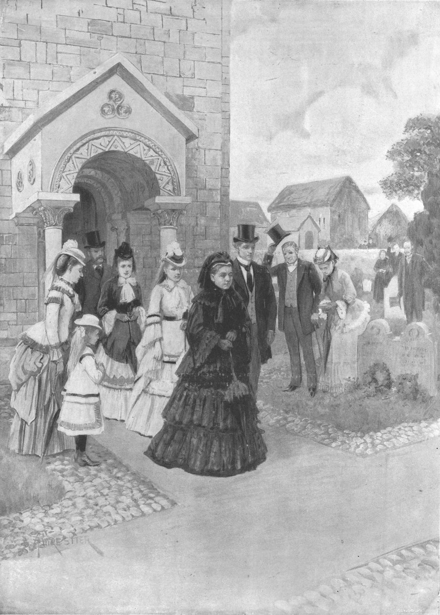 „Život královny Viktorie v Osborne: Její Veličenstvo ve Whippingham Church“, 60. léta 19. století, 1901. od Adolphe Forestier