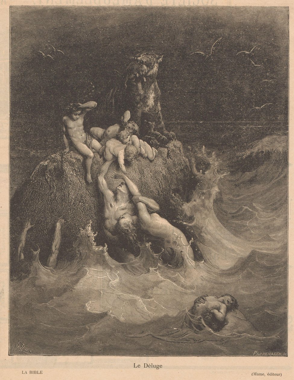 potopa Le Déluge (název na objektu) od Adolphe Francois Pannemaker
