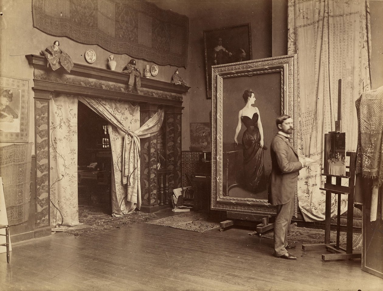 John Singer Sargent v ateliéru od Adolphe Giraudon