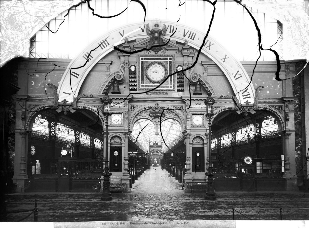 Portico of the Horology Pavilion na Všeobecné výstavě, Paříž, 1889 od Adolphe Giraudon