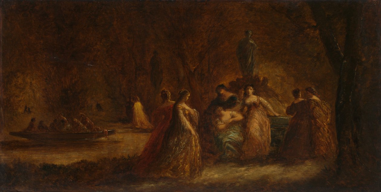 Lesní slavnost, asi 1853-1857 nebo asi 1862 (olej na látce) od Adolphe Joseph Thomas Monticelli