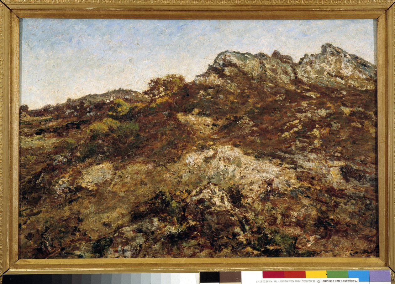 Krajina kopců (masiv Garlaban v Provence) od Adolphe Joseph Thomas Monticelli