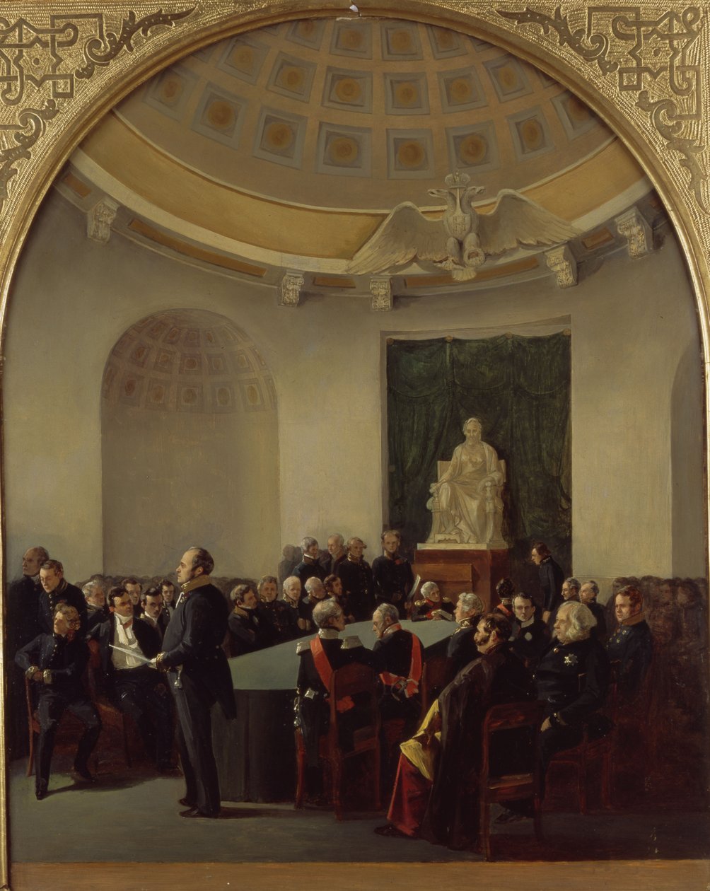 Slavnostní schůze Akademie umění v letech 1839, 1840 od Adolphe Ladurner