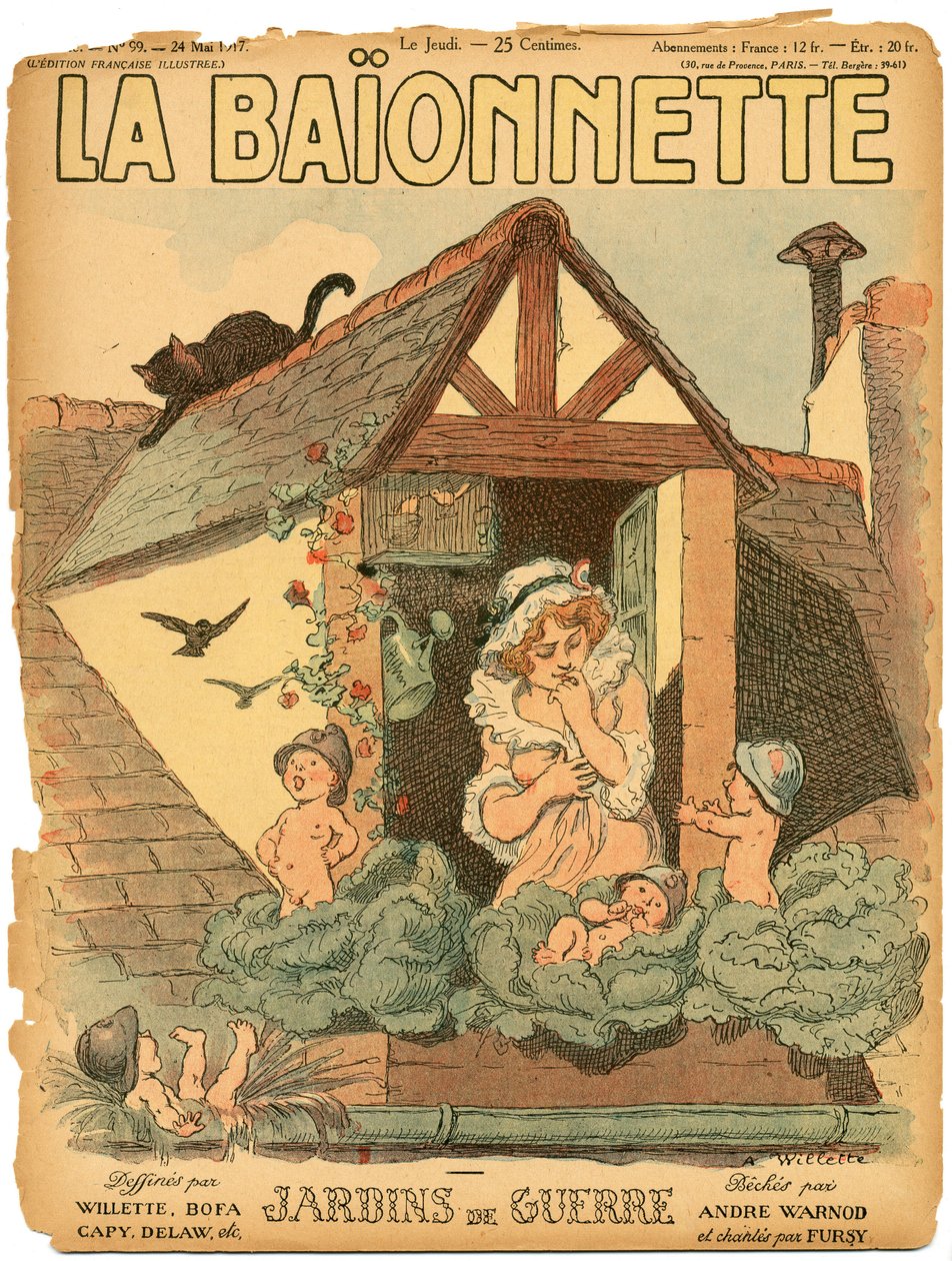 Obálka „“ La Baionnette “, Satirique en Colours od Adolphe Leon Willette