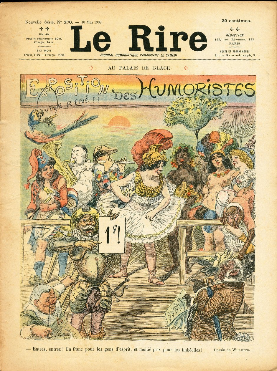 Obálka „“Le Lire“, Satirický v barvách od Adolphe Leon Willette