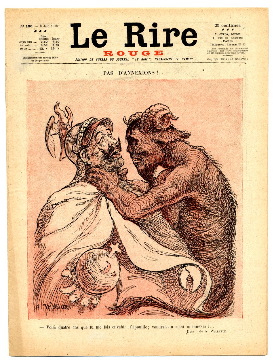 Obálka „“The Red Laughter“, Satirical en Couleurs od Adolphe Leon Willette