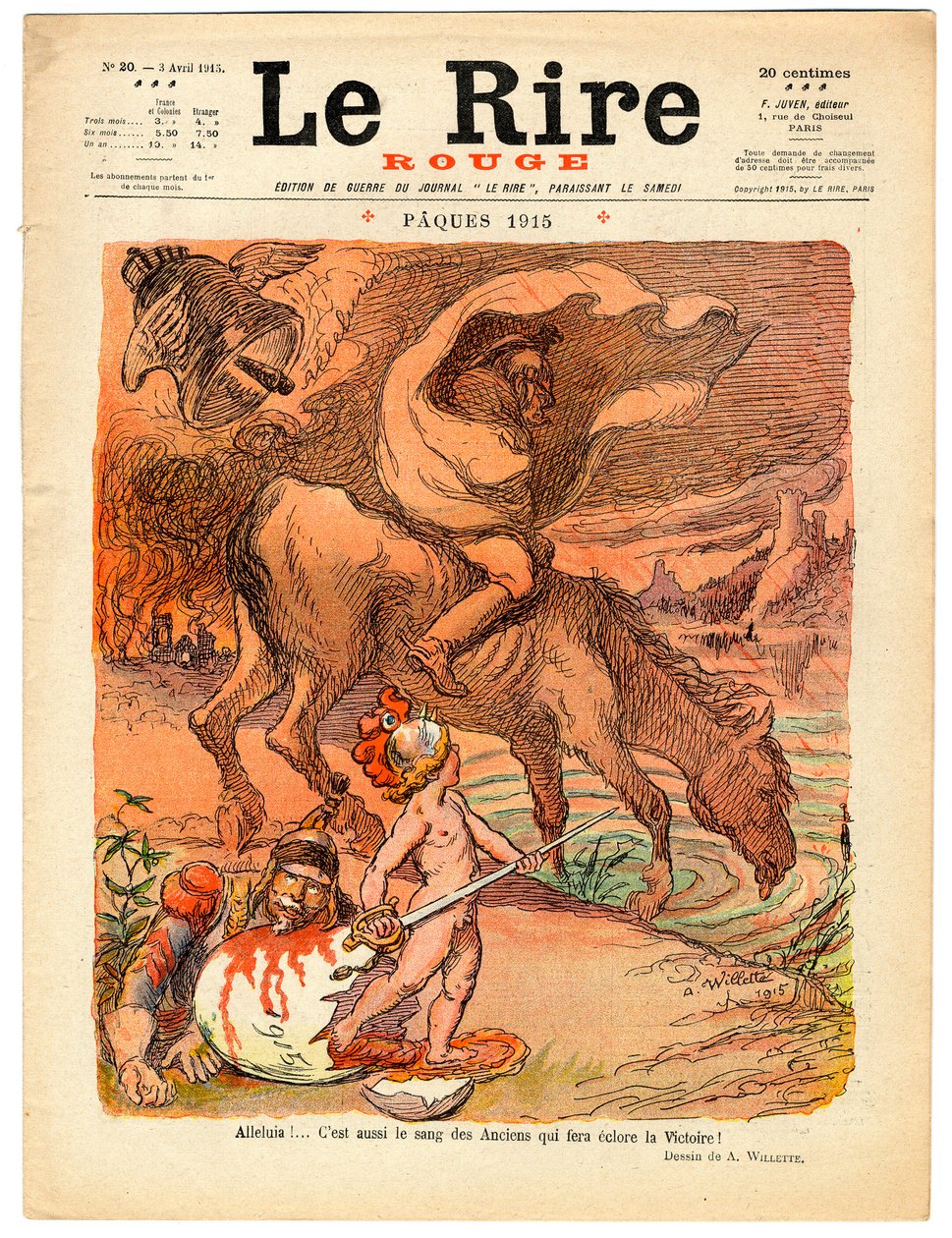 Obálka „“The Red Laughter“, Satirical in Colors od Adolphe Leon Willette