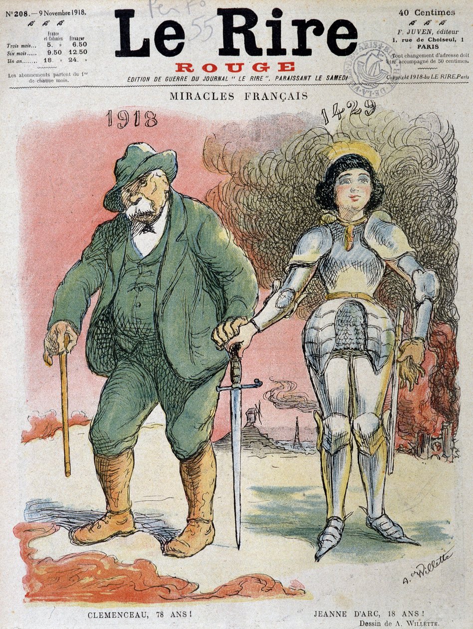 První světová válka (1914-1918): Francouzské zázraky, Georges Clemenceau (1841-1929), v roce 1918 bylo otci Victory 78 let a Jeanne D