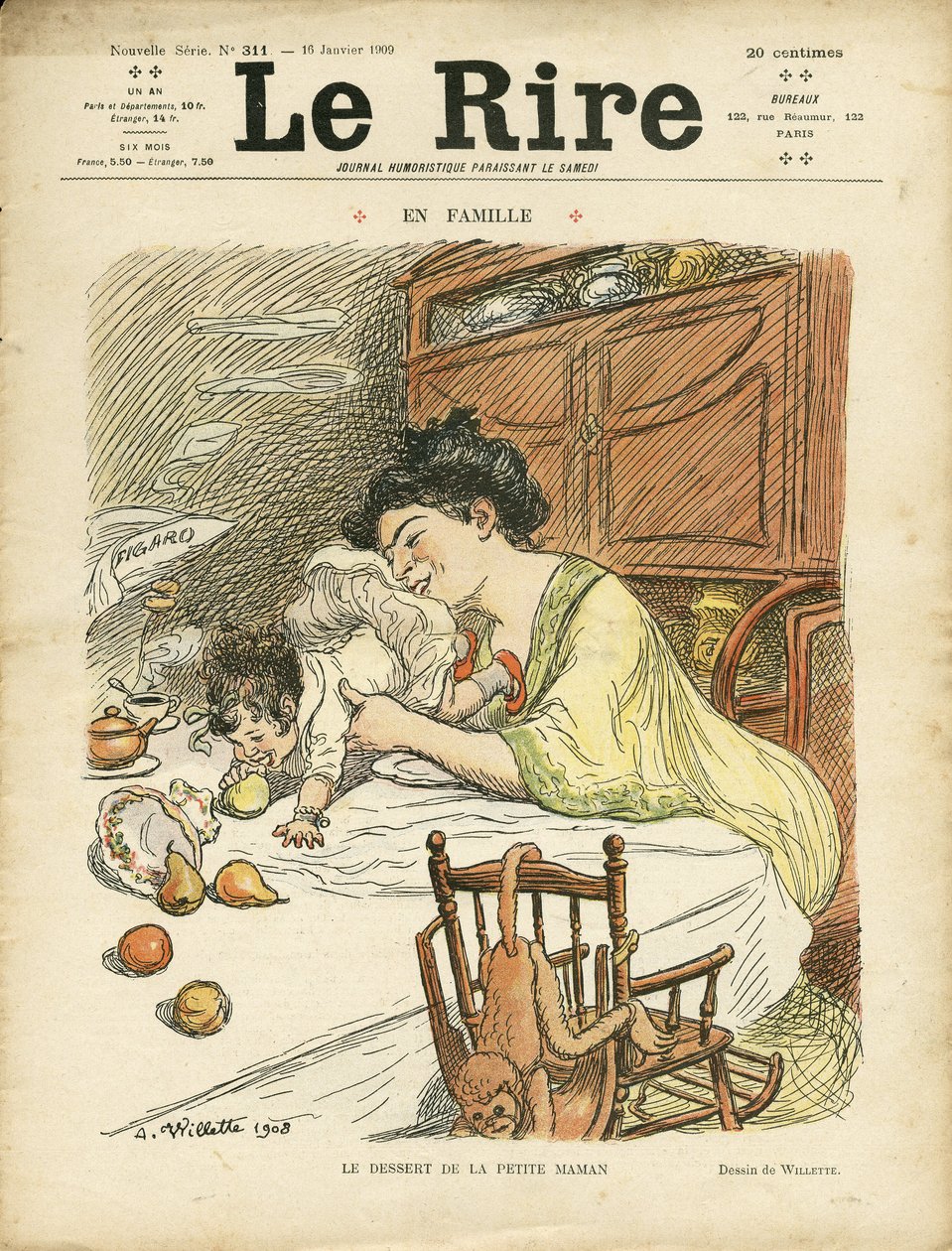 Ilustrace Adolphe dit Willette (1857-1926) pro obálku Le Lire od Adolphe Leon Willette