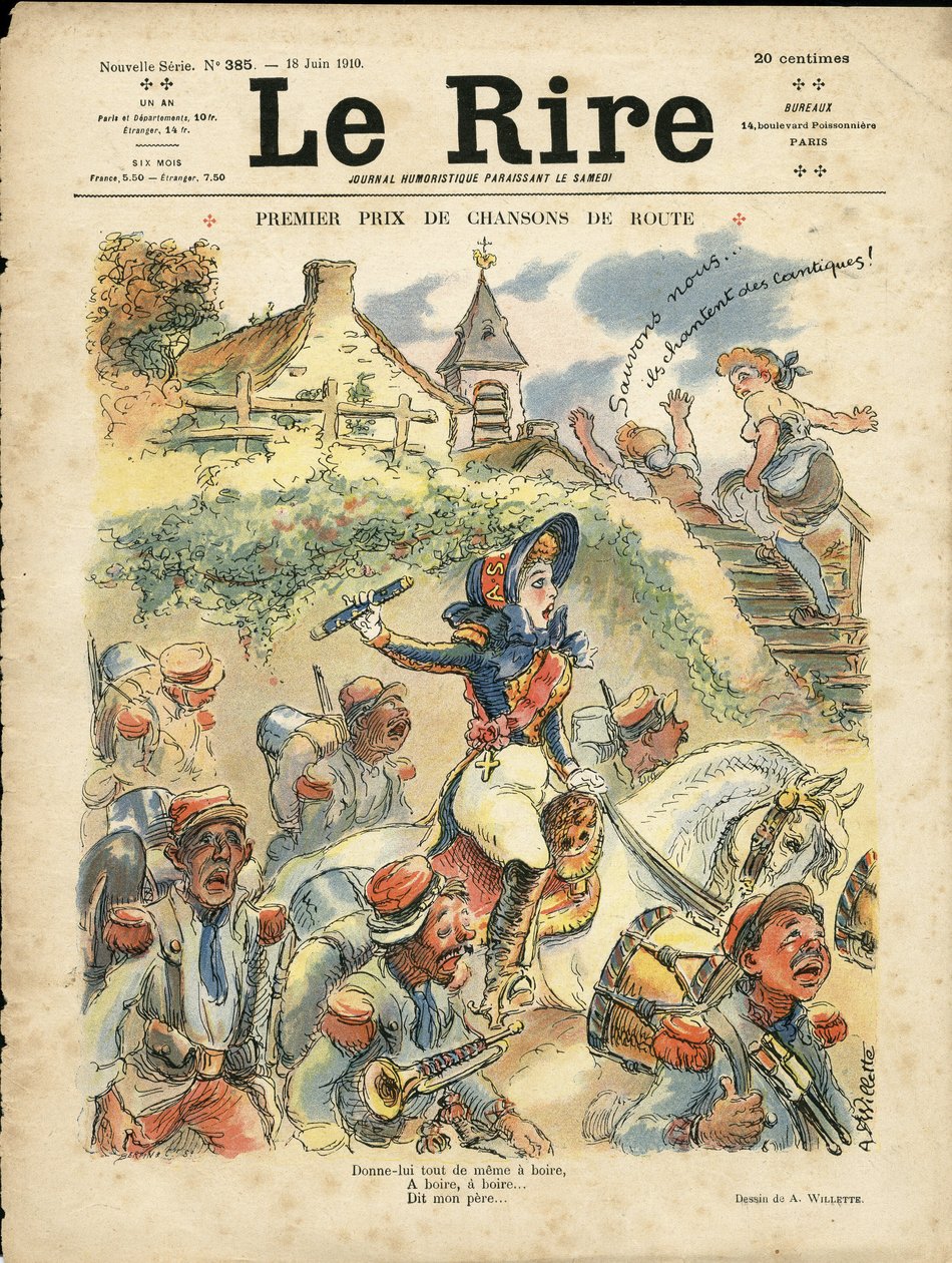 Ilustrace Adolphe dit Willette (1857-1926) pro obálku Le Lire od Adolphe Leon Willette