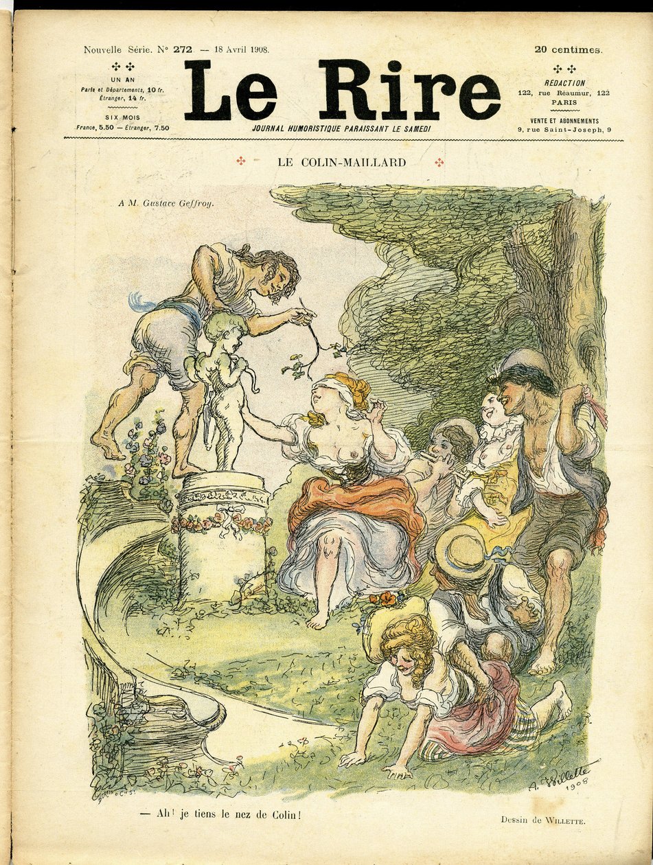 Ilustrace Adolphe dit Willette (1857-1926) pro obálku Le Rire od Adolphe Leon Willette
