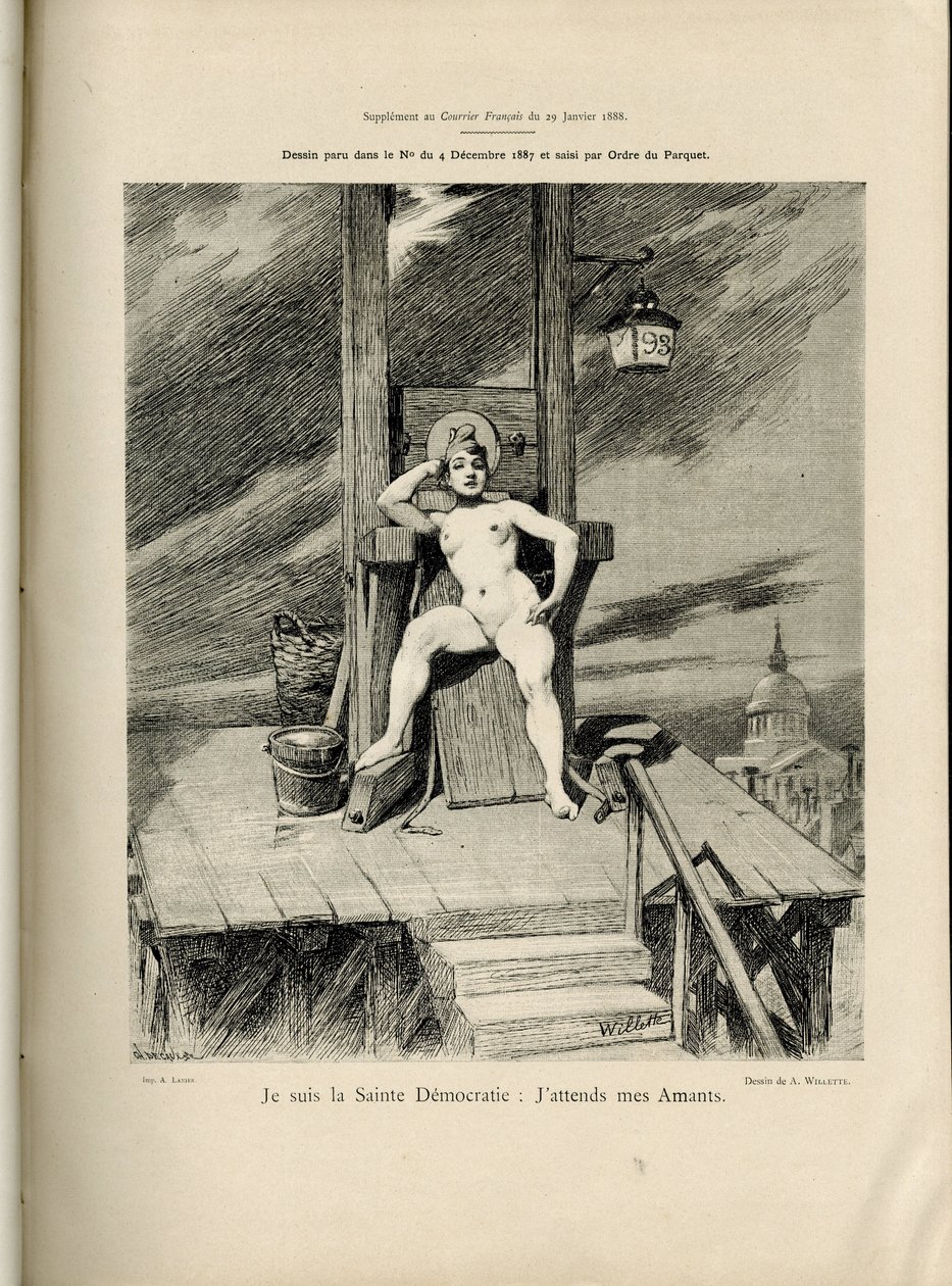 Ilustrace Adolphe dit Willette (1857-1926) v Le Courrier francais, č. 4 od Adolphe Leon Willette