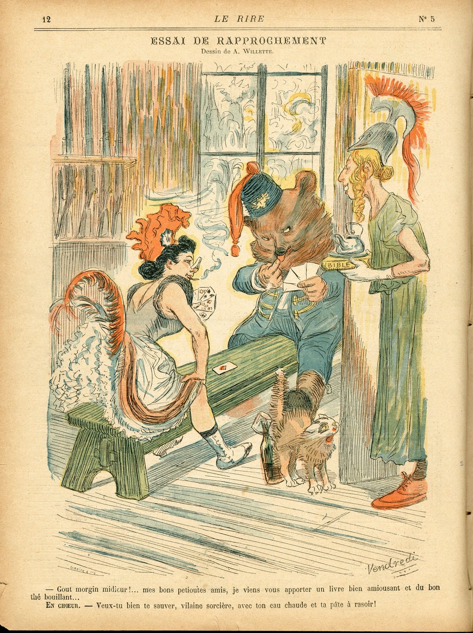 Smích, satirický v barvách: Ilustrace: Adolphe (Willette) (1857-1926) od Adolphe Leon Willette