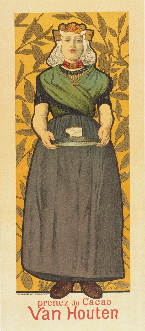 Prenez du Cacao Van Houten od Adolphe Leon Willette