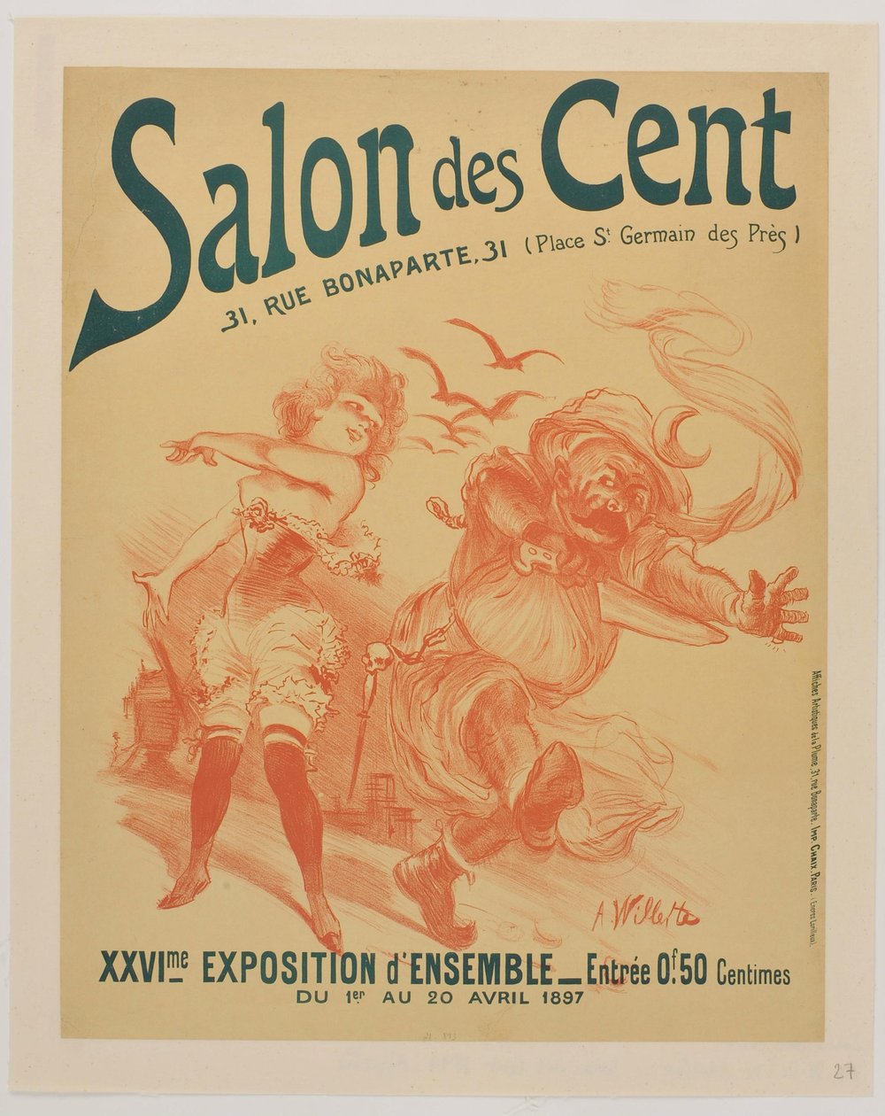 [Salon des Cent. April 1897] od Adolphe Leon Willette