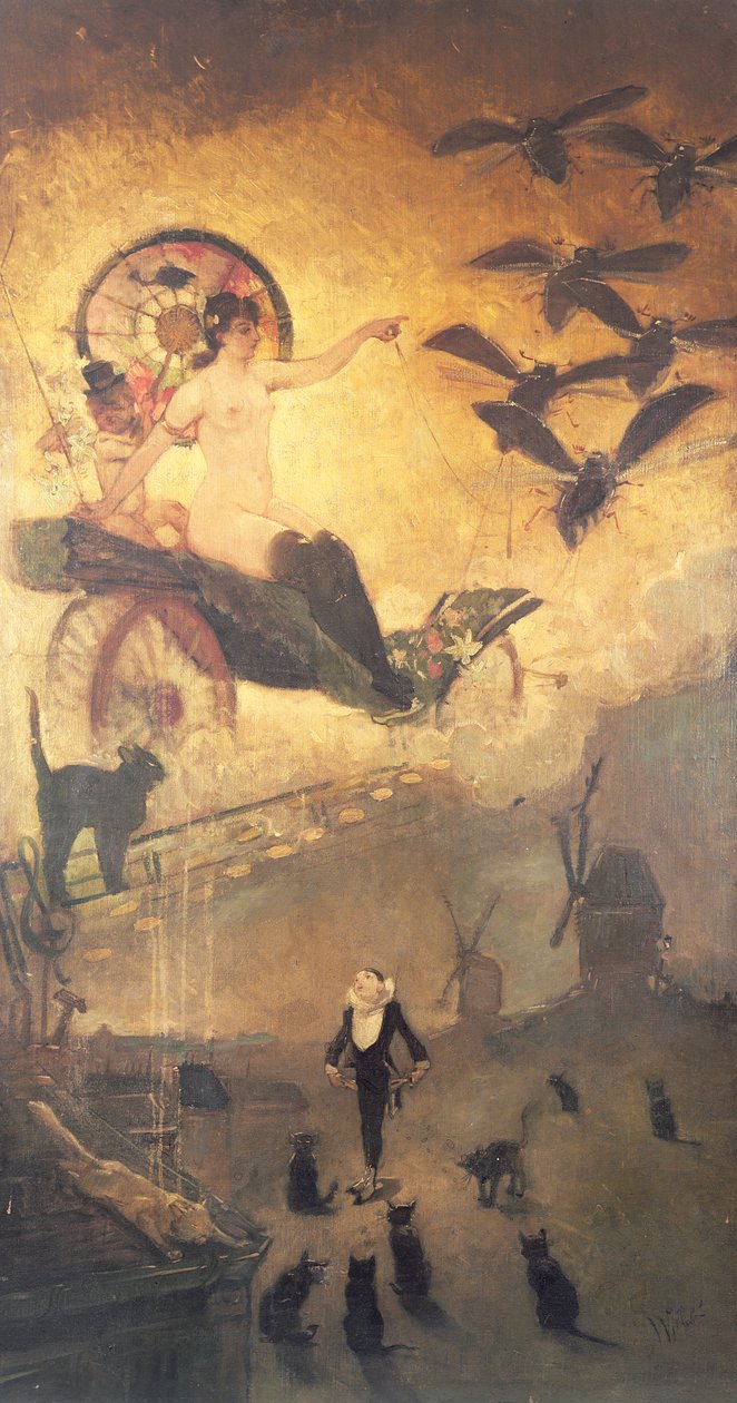 Černé kočky od Adolphe Leon Willette