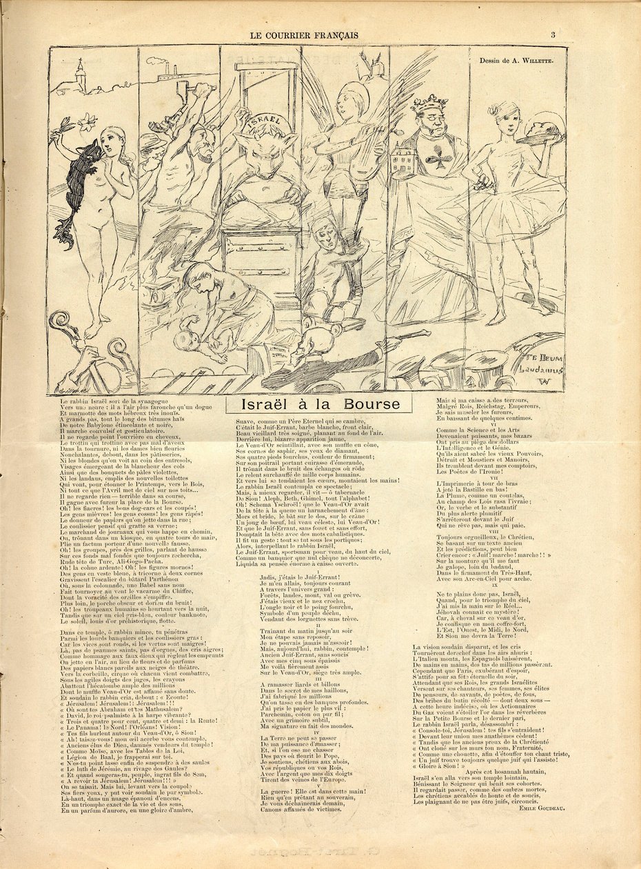 The Courier francais, Satirique en B & B od Adolphe Leon Willette