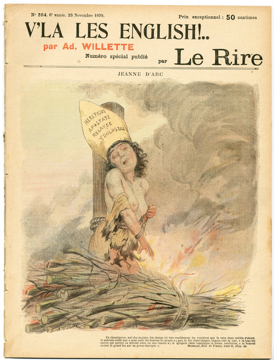 Smích, číslo 264, Satirický v barvách od Adolphe Leon Willette