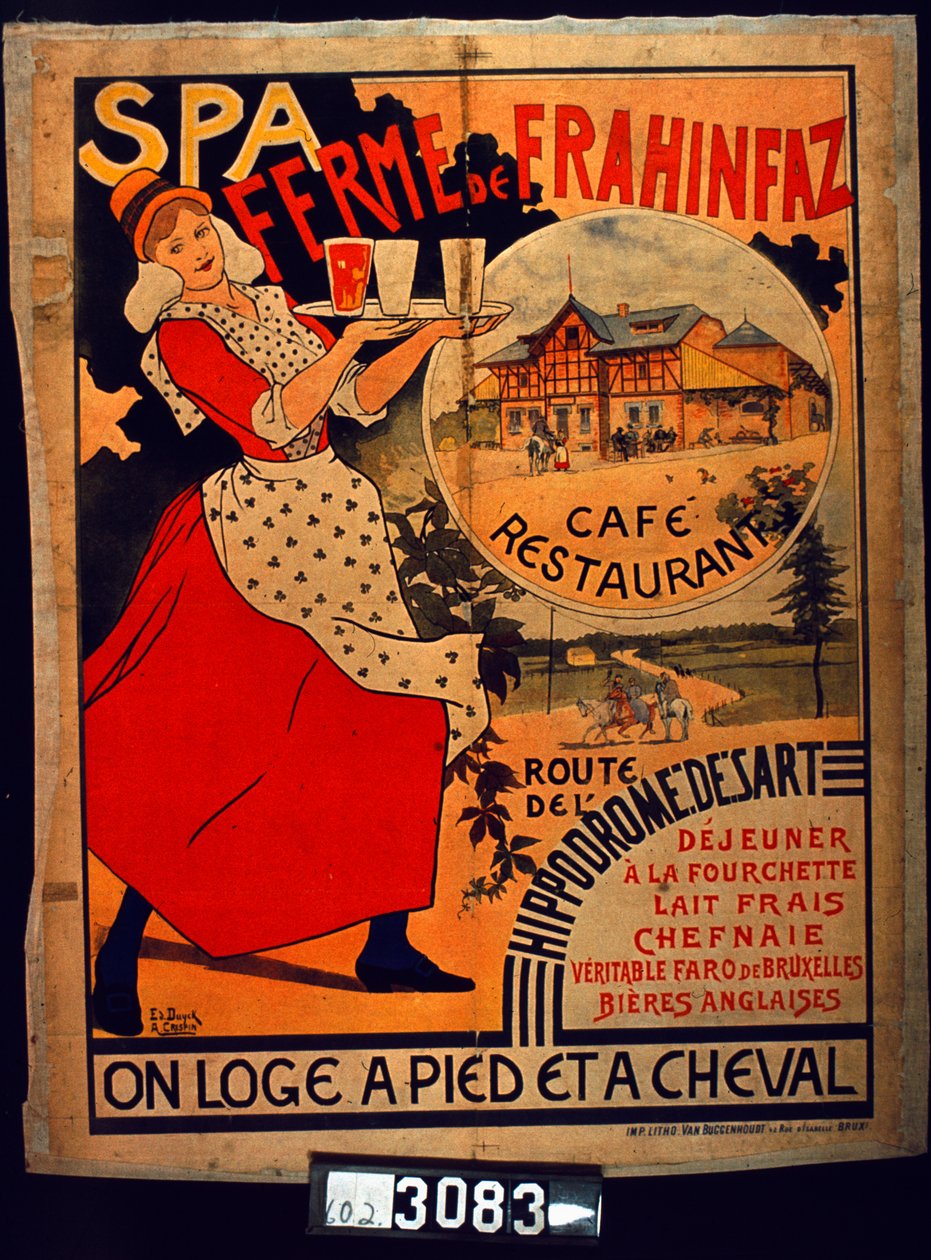 Lázně - Farma Frahinfaz, 1896 od Adolphe Louis Charles Crespin