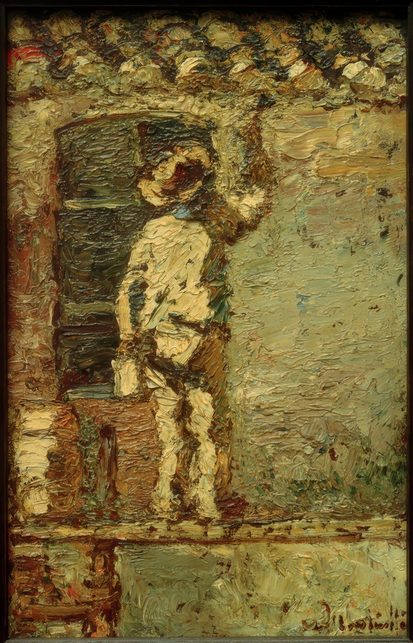 A.Monticelli, malíř domů na zdi domu od Adolphe Joseph Thomas Monticelli