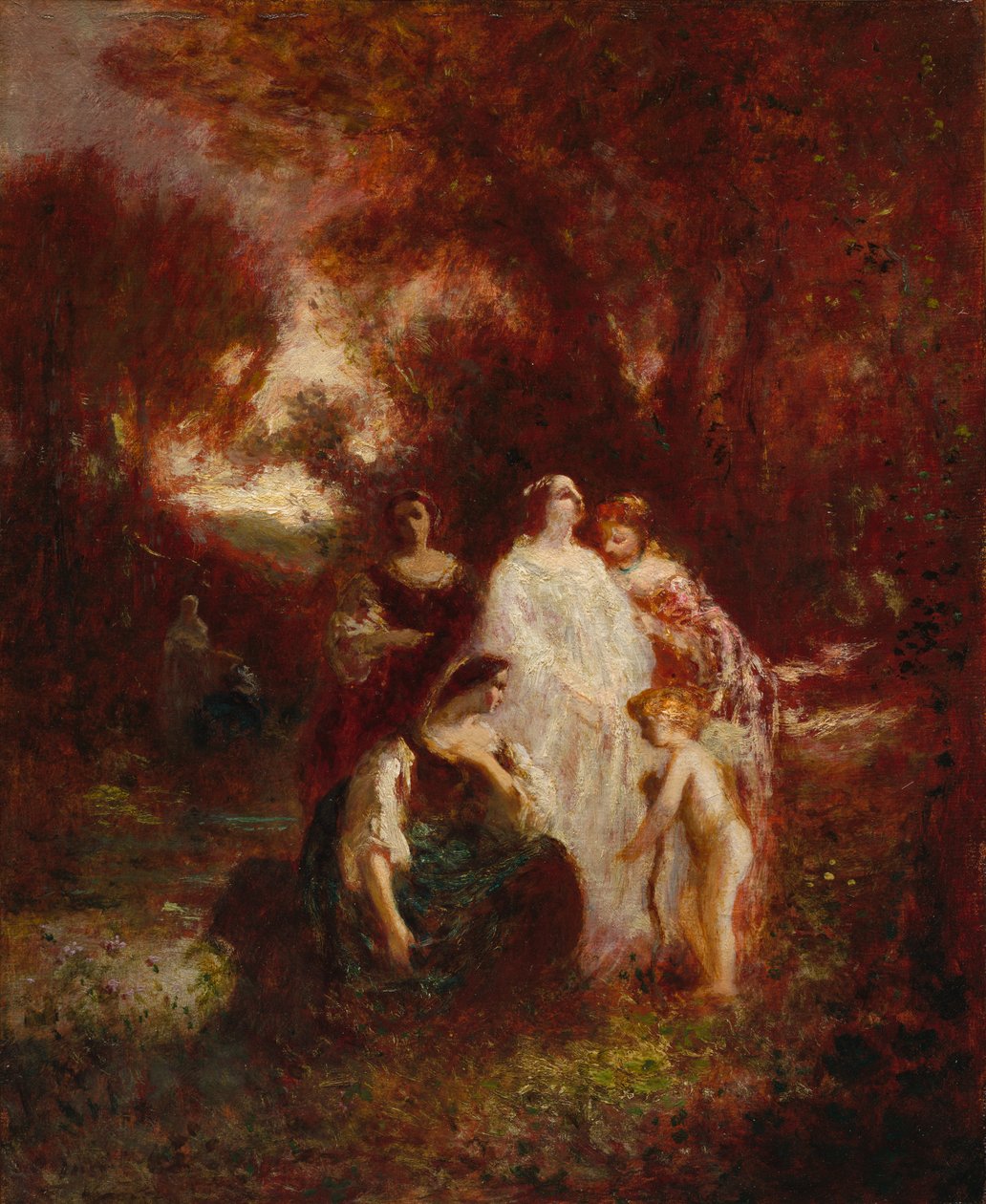 Postavy v lese, c. 1857-1862. od Adolphe Joseph Thomas Monticelli