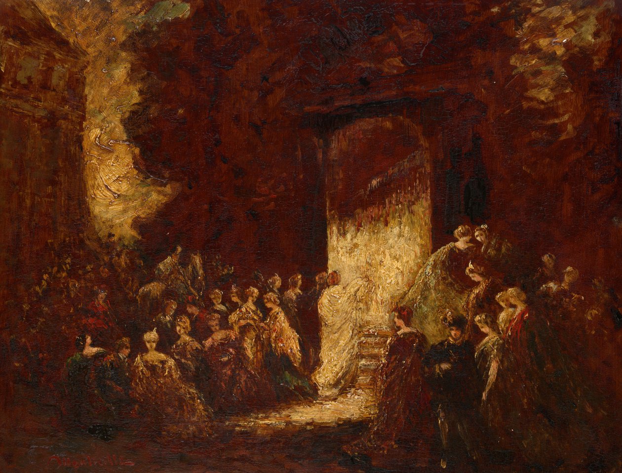 Odpolední párty, c. 1880. od Adolphe Monticelli