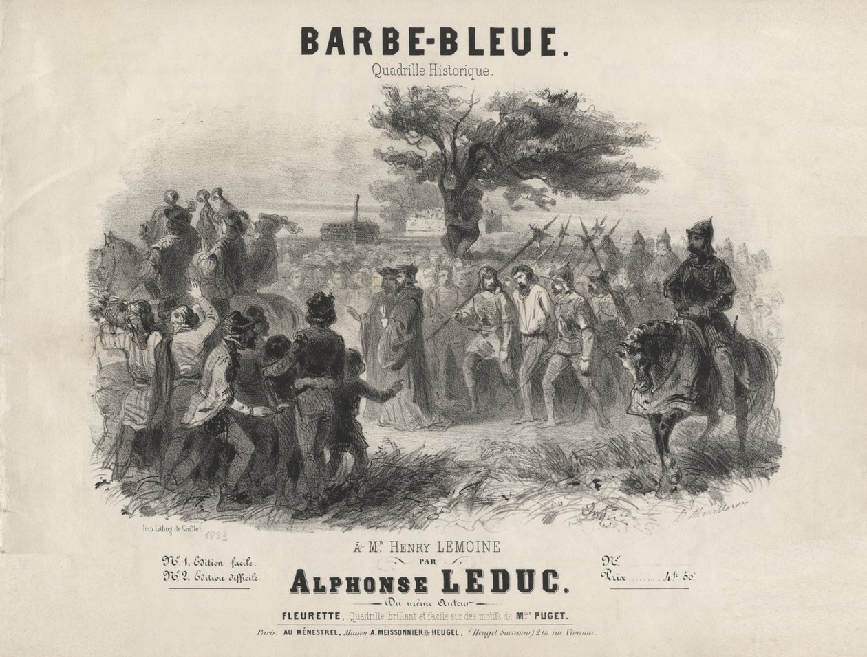 Alphonse Leduc - Modrovous, historická quadrille od Adolphe Mouilleron