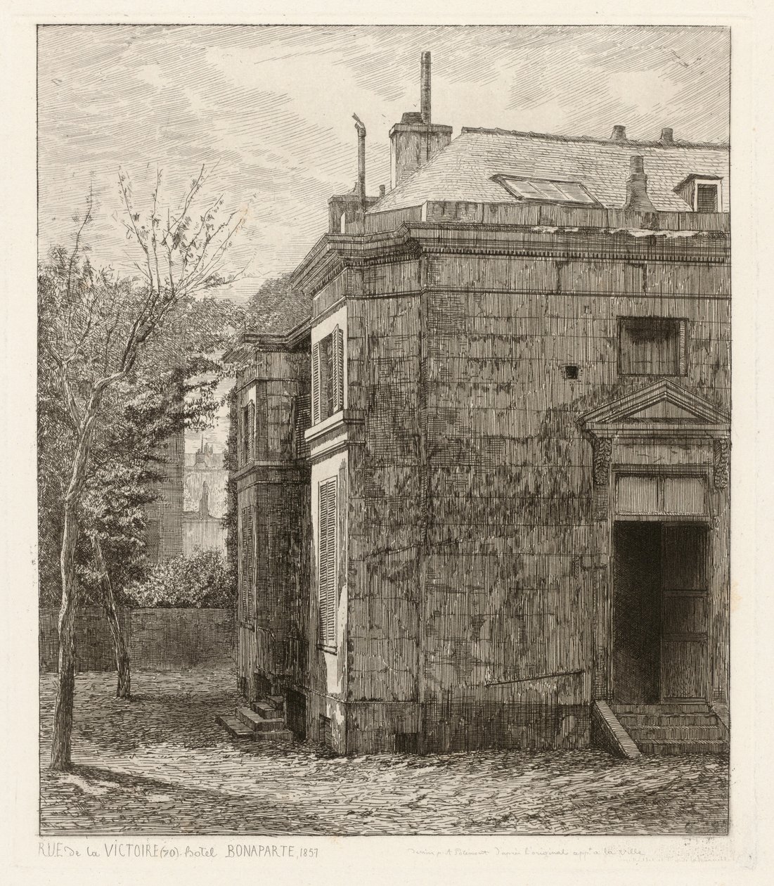 Vítězná ulice (70). Hotel Bonaparte od Adolphe Théodore Jules Martial Potémont