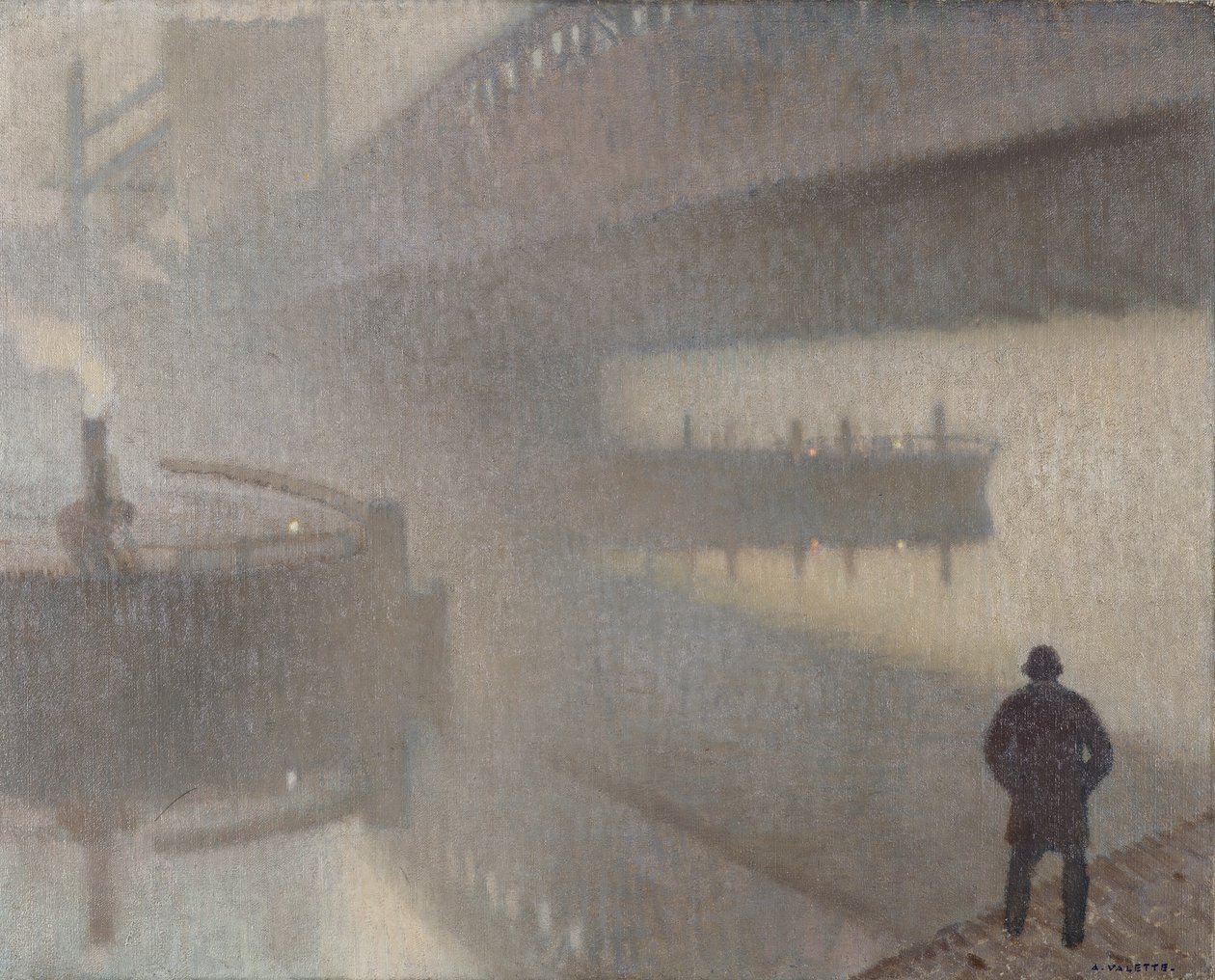 Pod Windsor Bridge na Irwell, Manchester od Adolphe Valette